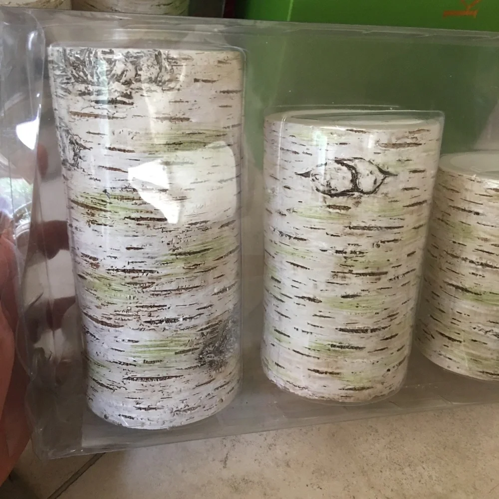 3 piece Christmas JOY Led Flameless Pillar Candle